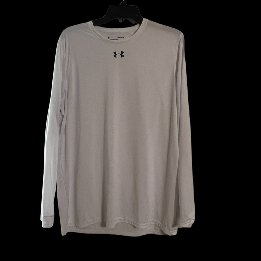 Men Under Armor white long sleeve shirt